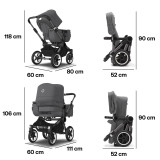 Bugaboo Donkey 5 Twin Ultimate Bundle - Graphite/Grey Melange