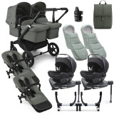 Bugaboo Donkey 5 Twin Ultimate Bundle - Black/Forest Green