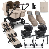 Bugaboo Donkey 5 Twin Ultimate Bundle - Black/Desert Taupe