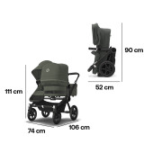 Bugaboo Donkey 5 Duo Cloud T Ultimate Bundle - Black/Forest Green