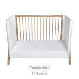 Gaia Baby Hera Cot Bed Studio Edit - White/Oak