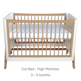 Gaia Baby Hera Cot Bed Studio Edit - White/Oak