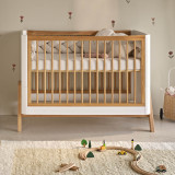 Gaia Baby Hera Cot Bed Studio Edit - White/Oak