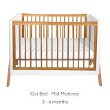 Gaia Baby Hera Studio Edit 2 Piece Room Set - White/Oak