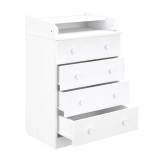 Shefa Kids Changing Dresser 600 with 4 Drawers - White