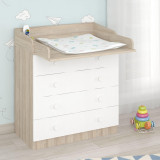 Shefa Kids Changing Dresser 800 with 4 Drawers - Elm White