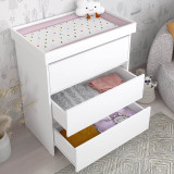Shefa Kids Changing Unit 880 with 3 Drawers - White