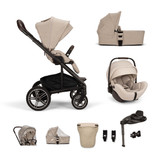 Nuna Mixx Next + Arra Flex & Base Curv Travel System Bundle - Biscotti