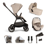 Nuna Triv Next + Arra Flex & Base Curv Travel System Bundle - Biscotti