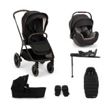 Nuna Triv LX + Arra Flex & Base Curv Travel System Bundle - Caviar