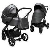 Noordi Fjordi V2 Leather 2-in-1 Pram - Shadow Grey