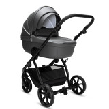Noordi Fjordi V2 Leather 2-in-1 Pram - Shadow Grey