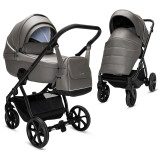 Noordi Fjordi V2 Leather 2-in-1 Pram - Stone Grey