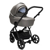 Noordi Fjordi V2 Leather 2-in-1 Pram - Stone Grey