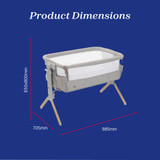 Chicco Next 2 Me Armonia Bedside Crib - Scandinavian