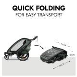 Hauck Bike N Walk Duo - Dark Green