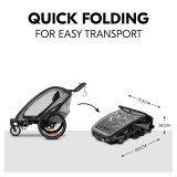 Hauck Bike N Walk Duo - Light Grey