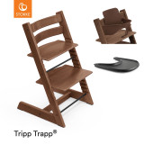 Stokke® Tripp Trapp® Highchair + Baby Set & Tray - Warm Brown