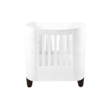 Gaia Baby Serena Mini Cot + Bedside Crib & Dresser - White/Walnut