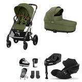 Cybex Balios S Lux Taupe V2 Luxury Cloud G Bundle - Moss Green