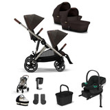 Cybex Gazelle S Taupe Twin Travel System - Chocolate Brown