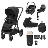 Maxi Cosi Oxford+ 9-Piece Complete Pebble 360 Bundle - Twillic Black