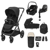 Maxi Cosi Oxford+ 9-Piece Premium Pebble 360 Pro2 Bundle - Twillic Black