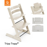 Stokke® Tripp Trapp® Highchair + Cushion & Baby Set - Vanilla White
