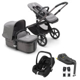Bugaboo Fox 5 All Terrain Pushchair + Cabriofix i-Size & Base - Graphite/Grey Melange