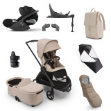 Bugaboo Dragonfly Cloud T Ultimate Bundle - Black/Desert Taupe