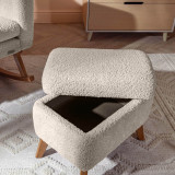 Tutti Bambini Oscar Luxe Rocking Chair & Footstool - Teddy Sage