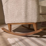 Tutti Bambini Harper Wingback Rocking Chair & Footstool - Teddy Mushroom