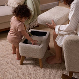Tutti Bambini Harper Wingback Rocking Chair & Footstool - Teddy Mushroom