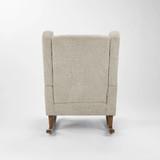 Tutti Bambini Harper Wingback Rocking Chair & Footstool - Teddy Mushroom