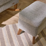 Tutti Bambini Harper Wingback Rocking Chair & Footstool - Cloud Grey