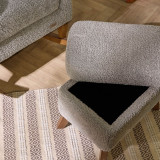 Tutti Bambini Harper Wingback Rocking Chair & Footstool - Cloud Grey