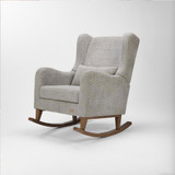 Tutti Bambini Harper Wingback Rocking Chair & Footstool - Cloud Grey