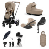 Cybex e-Priam Platinum Bundle - Cozy Beige