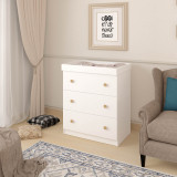 Shefa Kids Changing Unit 888 with 3 Drawers - White