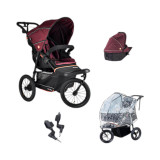 Out N About Nipper V6 Plus Newborn Bundle - Brambleberry Red