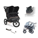 Out N About Nipper Double V6 Plus Newborn and Toddler Bundle - Summit Black
