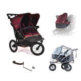 Out N About Nipper Double V6 Plus Newborn and Toddler Bundle - Brambleberry Red