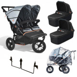 Out N About Nipper Double V6 Twin Bundle - Rocksalt Grey