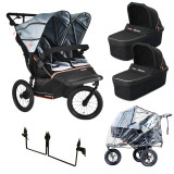Out N About Nipper Double V6 Plus Twin Bundle - Rocksalt Grey