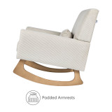 Gaia Baby Serena Nursing Chair and Footstool Set - Ecru/Oak