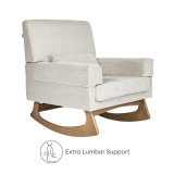 Gaia Baby Serena Nursing Chair and Footstool Set - Ecru/Oak