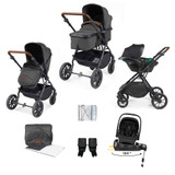 Ickle Bubba Cosmo Nimbus Travel System - Black/Graphite Grey/Tan