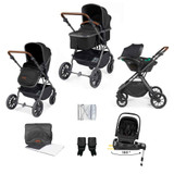 Ickle Bubba Cosmo Nimbus Travel System - Gunmetal/Black/Tan