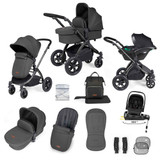 Ickle Bubba Stomp Luxe Nimbus Travel System - Black/Charcoal Grey/Black