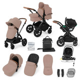 Ickle Bubba Stomp Luxe Nimbus Travel System - Black/Desert/Tan
